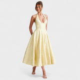 Halina - Vestido midi con corsé