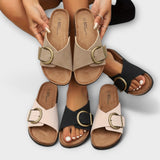 Margarida - Sandalias de corcho para mujer con diseño de hebilla