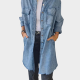 Camisa de mezclilla con cuello clásico