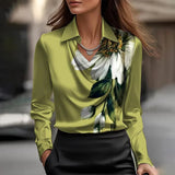 Inês - Blusa de Satén Lujosa con Escote Suave