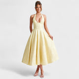Halina - Vestido midi con corsé