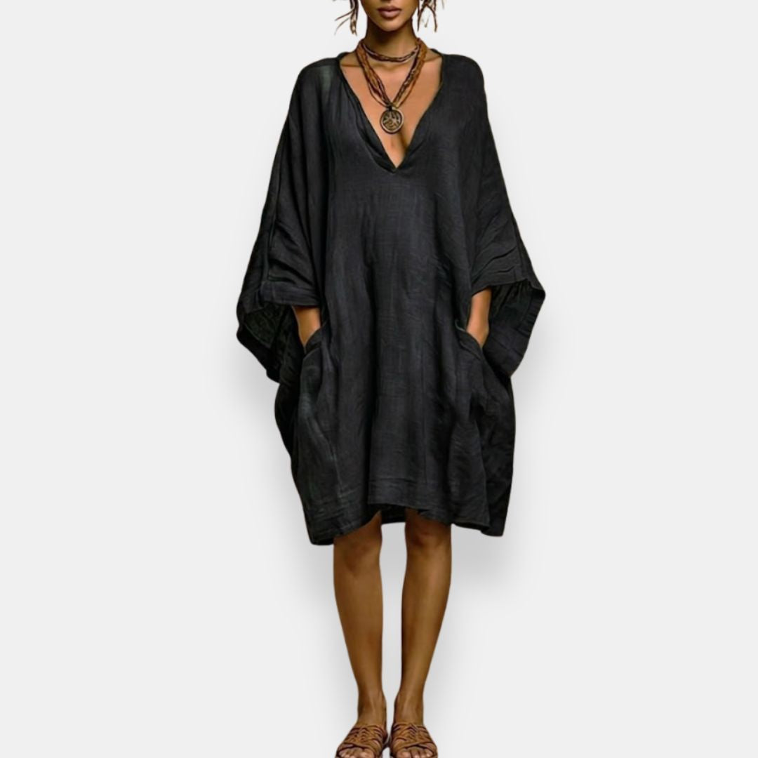 Cássia | Vestido Oversize Decotado
