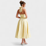 Halina - Vestido midi con corsé