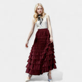 Falda Elegante con Detalle de Tul