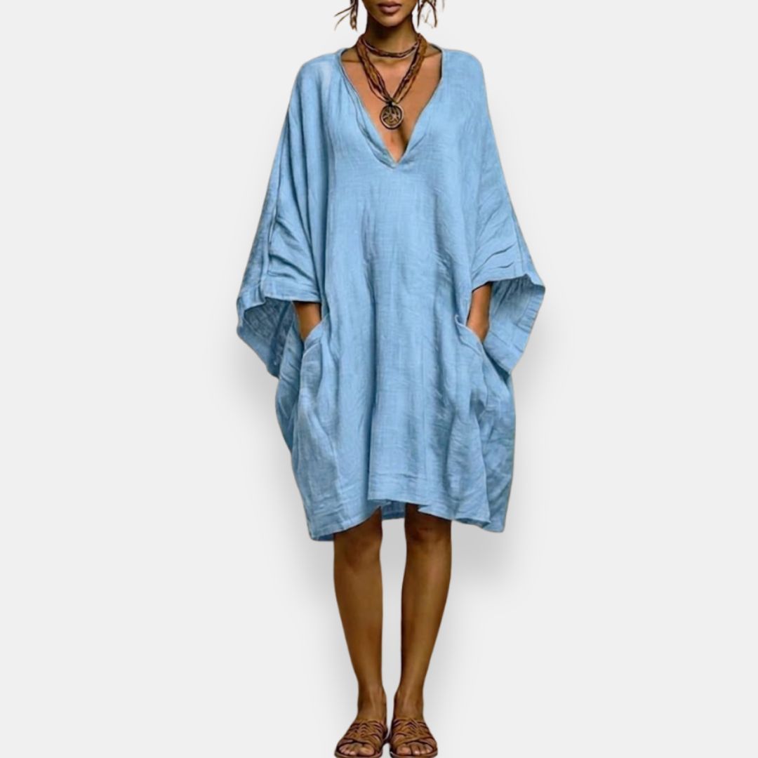Cássia | Vestido Oversize Decotado