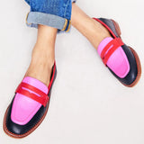 Lunessa - Mocasines con acento colorido
