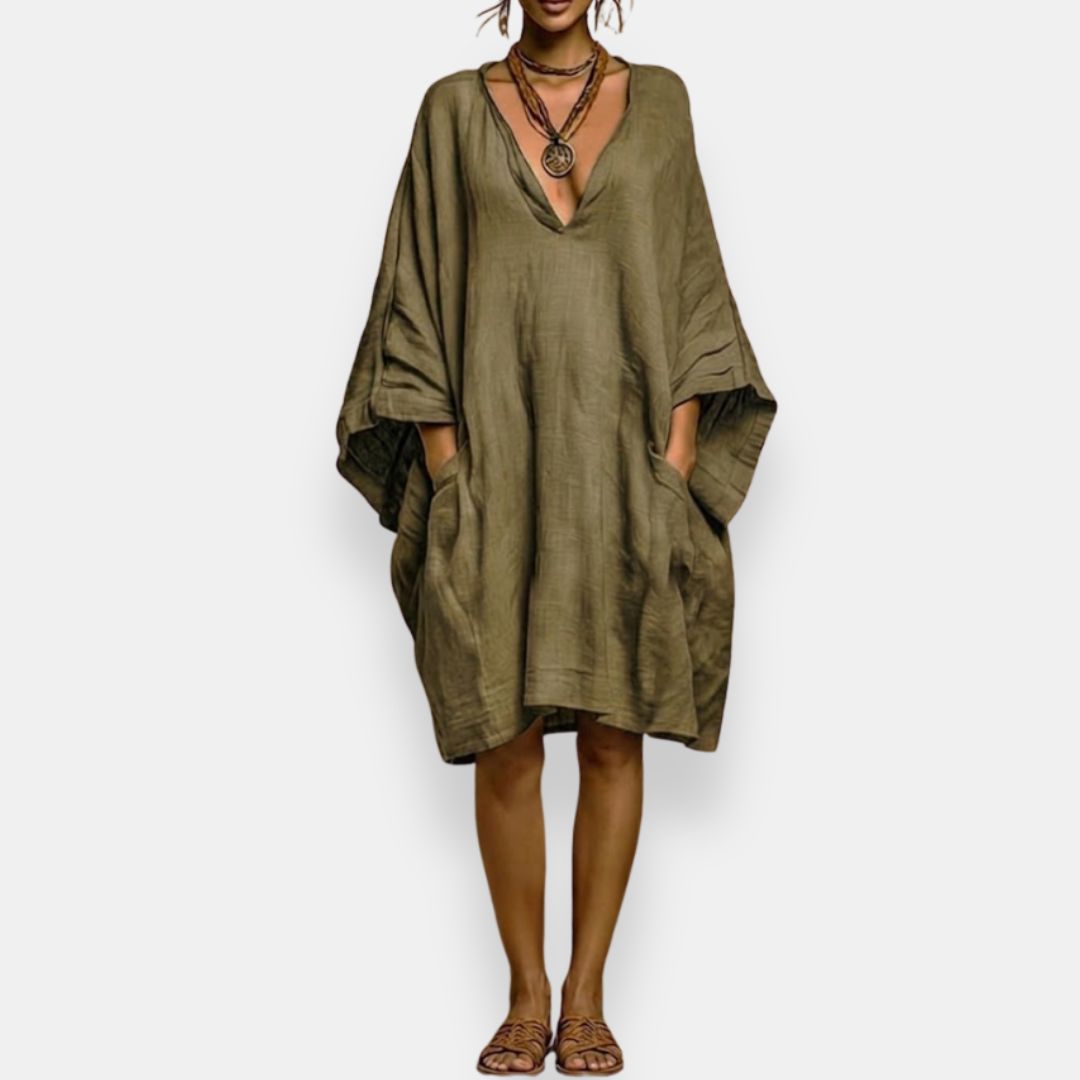 Cássia | Vestido Oversize Decotado