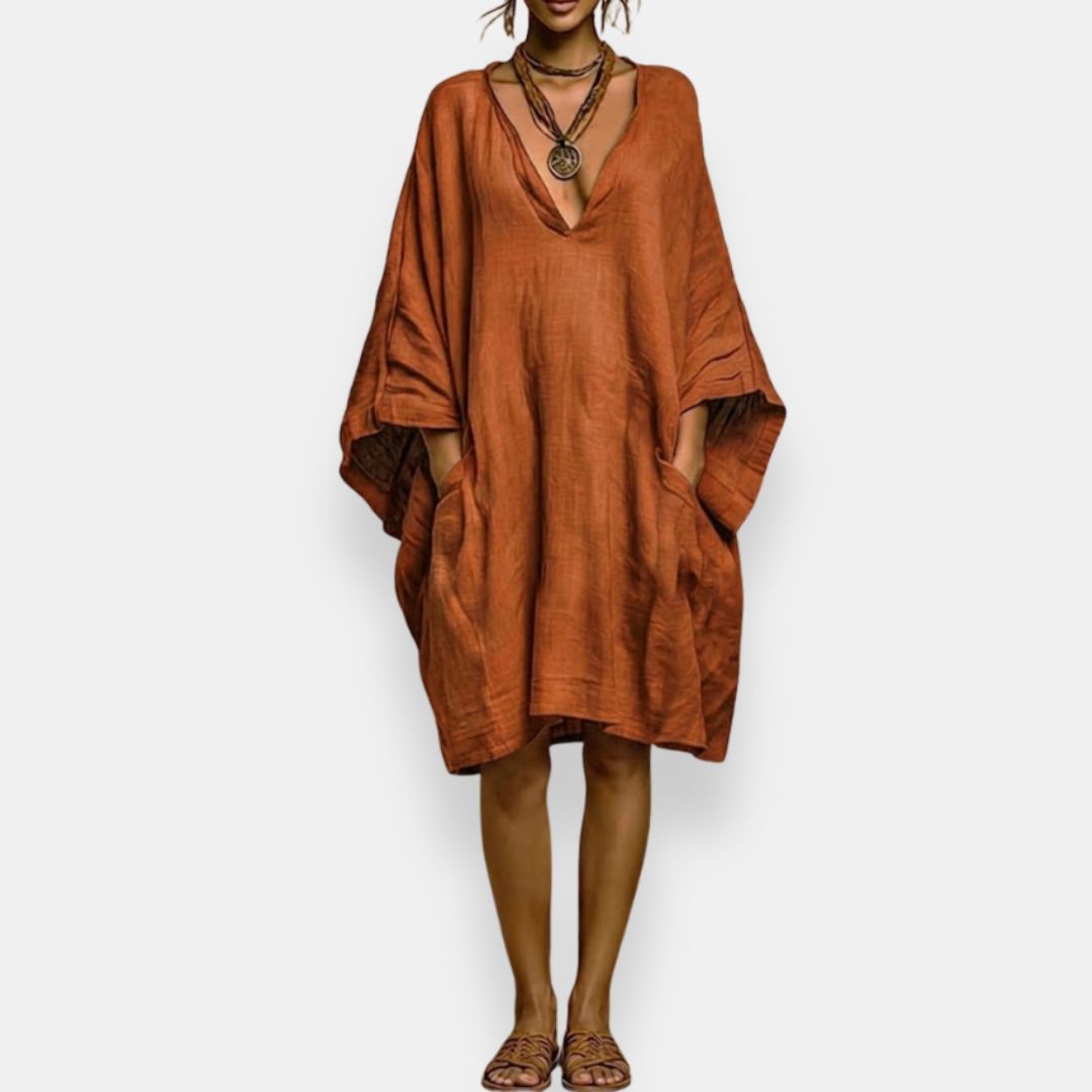 Cássia | Vestido Oversize Decotado