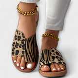 Tareyja - Sandalias bicolores con estampado de leopardo