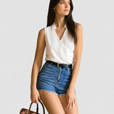 Salete - Top suave con escote en V