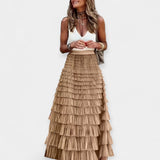 Falda Boho con Acabado de Satén