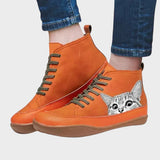 Kitty - Botas de cuero para amantes de gatos