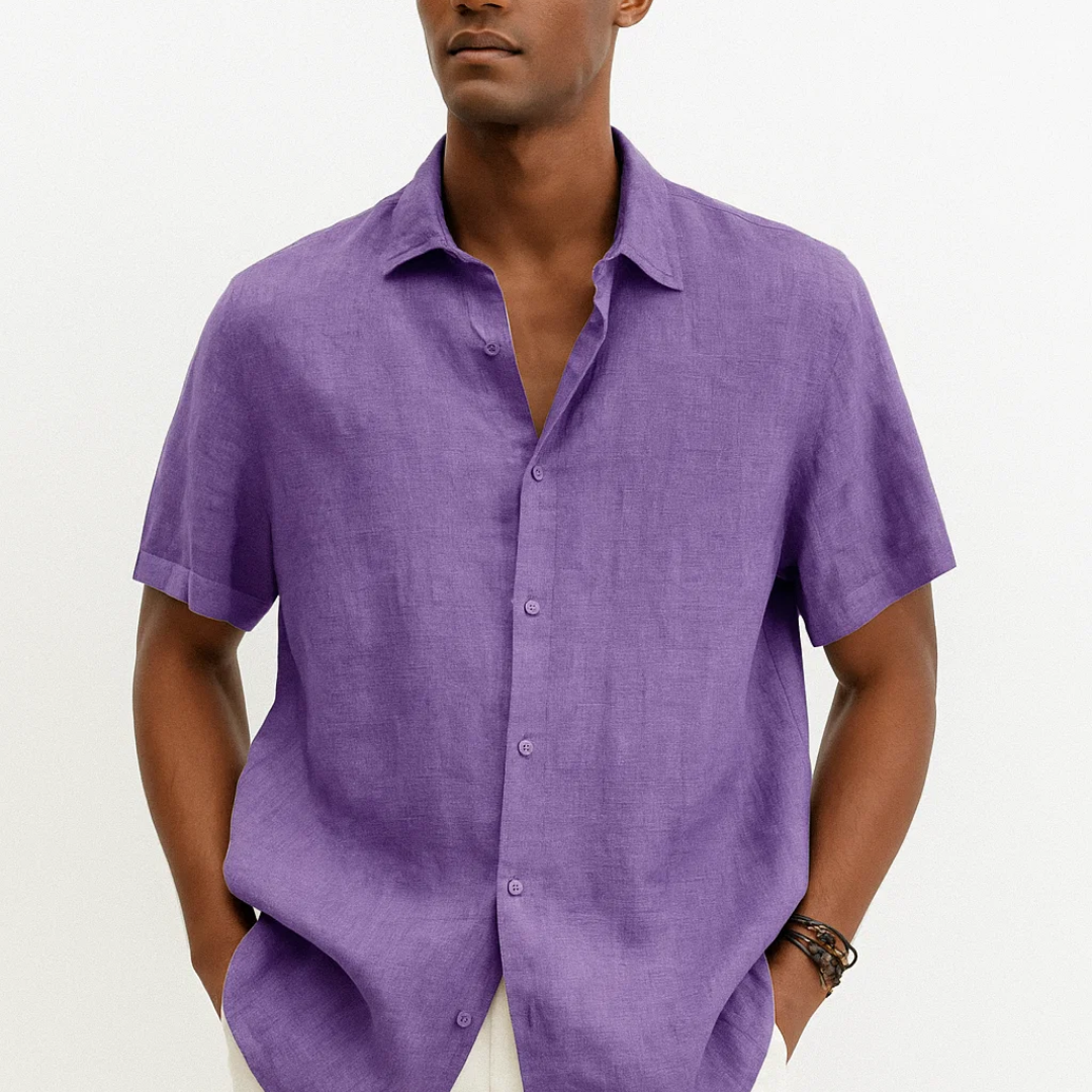 Camisa de Botón - Cuello Abierto