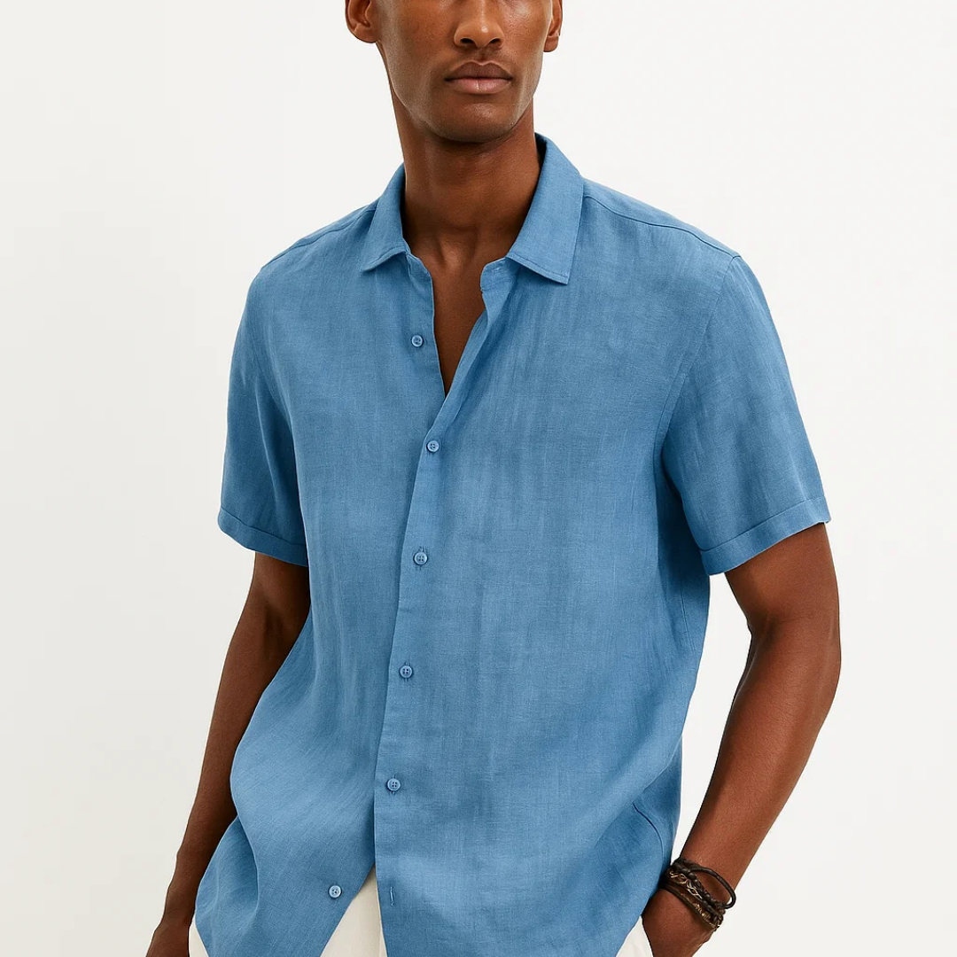 Camisa de Botón - Cuello Abierto
