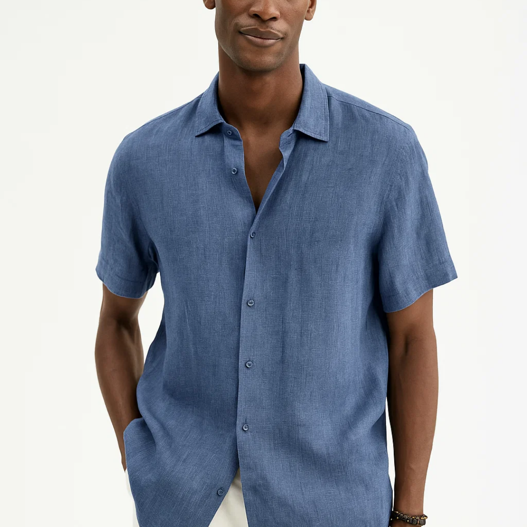Camisa de Botón - Cuello Abierto