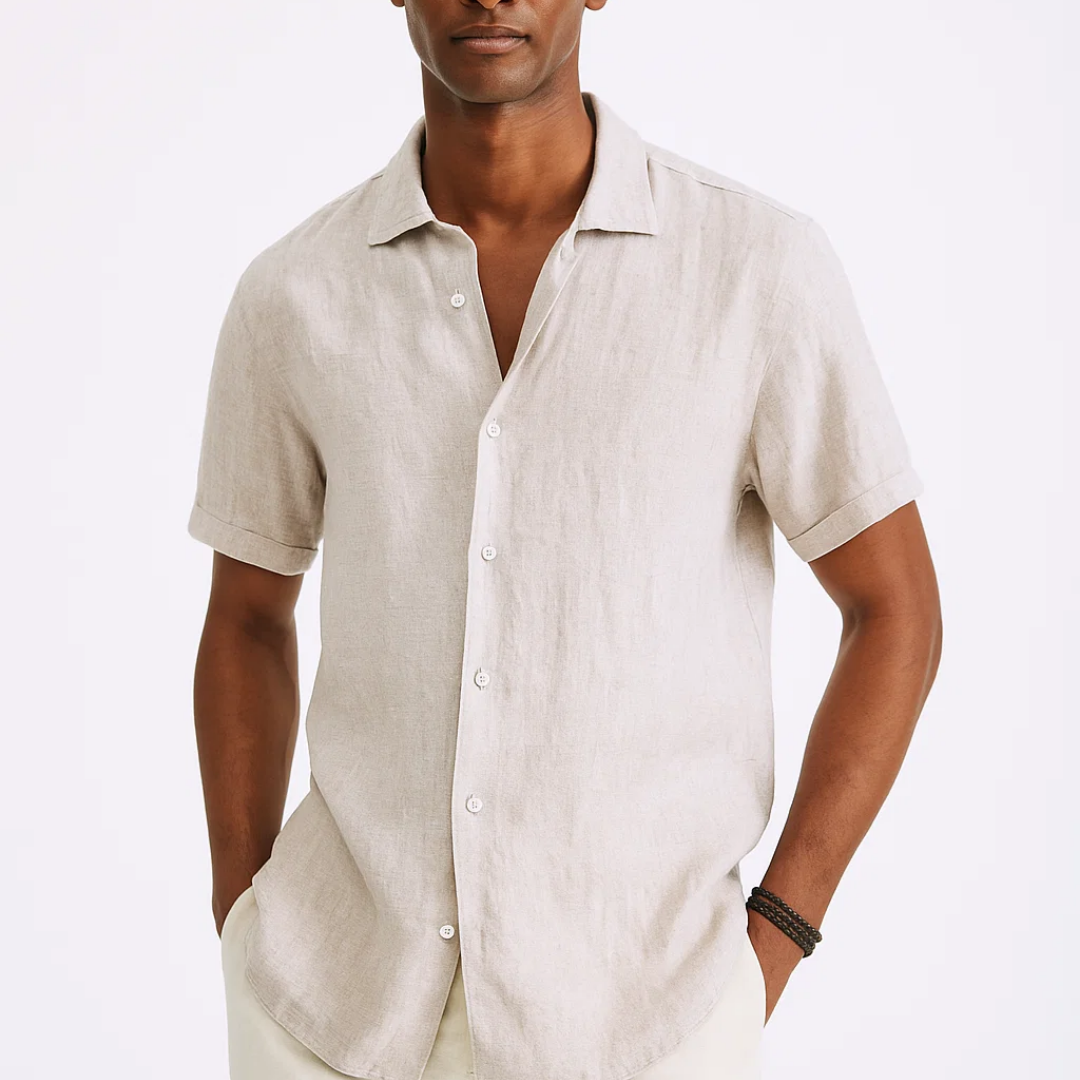 Camisa de Botón - Cuello Abierto