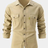 Camisa de Mezcla de Denim - Botones