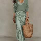Sonia | Conjunto de Vestido Slip & Malha