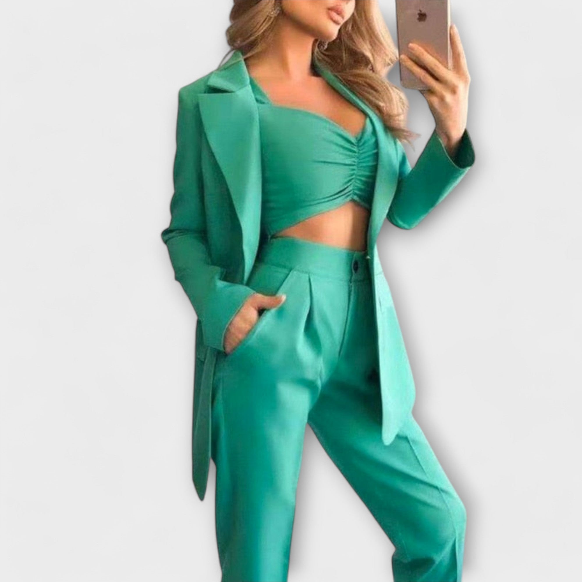 Selina - Conjunto de Blazer de 3 Piezas