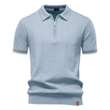 Polo de Medio Zíper - Textura Vertical