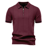 Polo de Medio Zíper - Textura Vertical