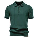 Polo de Medio Zíper - Textura Vertical