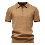 Polo de Medio Zíper - Textura Vertical