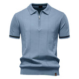 Polo de Medio Zíper - Textura Vertical