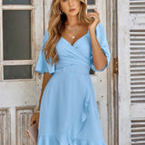 Clara - Vestido Midi Azul-Claro