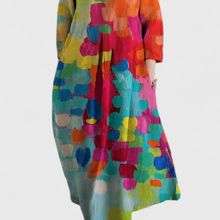 Ana - Vestido Fluido con Estampado