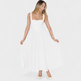 Maribel - Vestido Midi de escote cuadrado