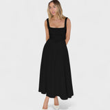 Maribel - Vestido Midi de escote cuadrado