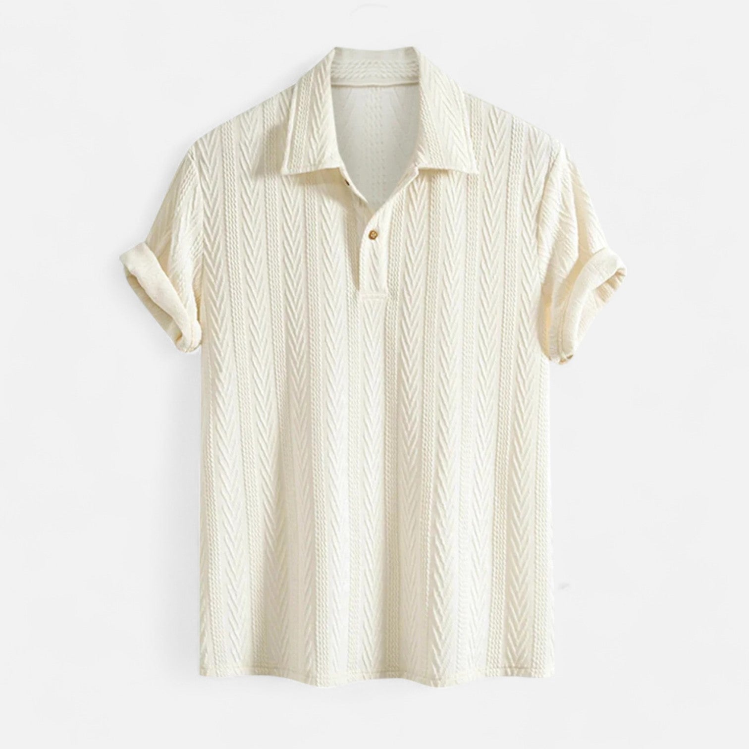 Camisa Polo - Cuello de Malha Jacquard