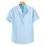 Camisa de Mezcla de Poliéster - Cuello Alto
