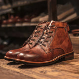 Caio - Botas Retro con Punta Redonda