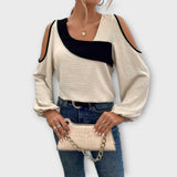 Escarlata - Blusa con escote cuadrado