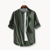 Camisa - Cuello Mandarín Elegante