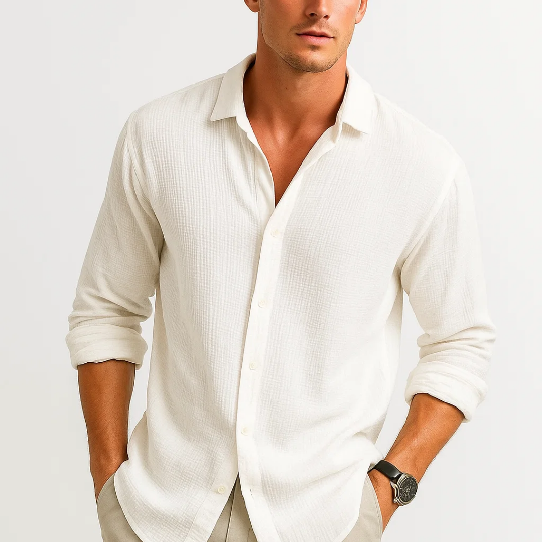 Camisa - Cuello Inteligente Botón Completo