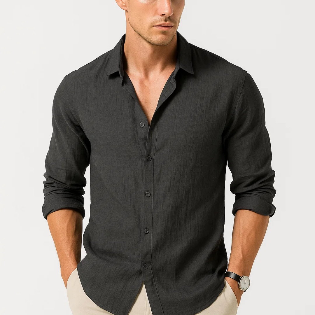 Camisa - Cuello Inteligente Botón Completo