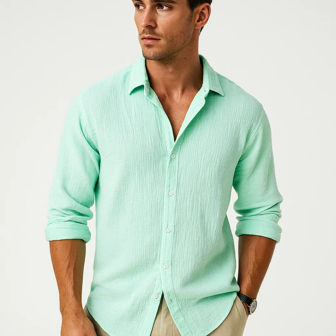 Camisa - Cuello Inteligente Botón Completo