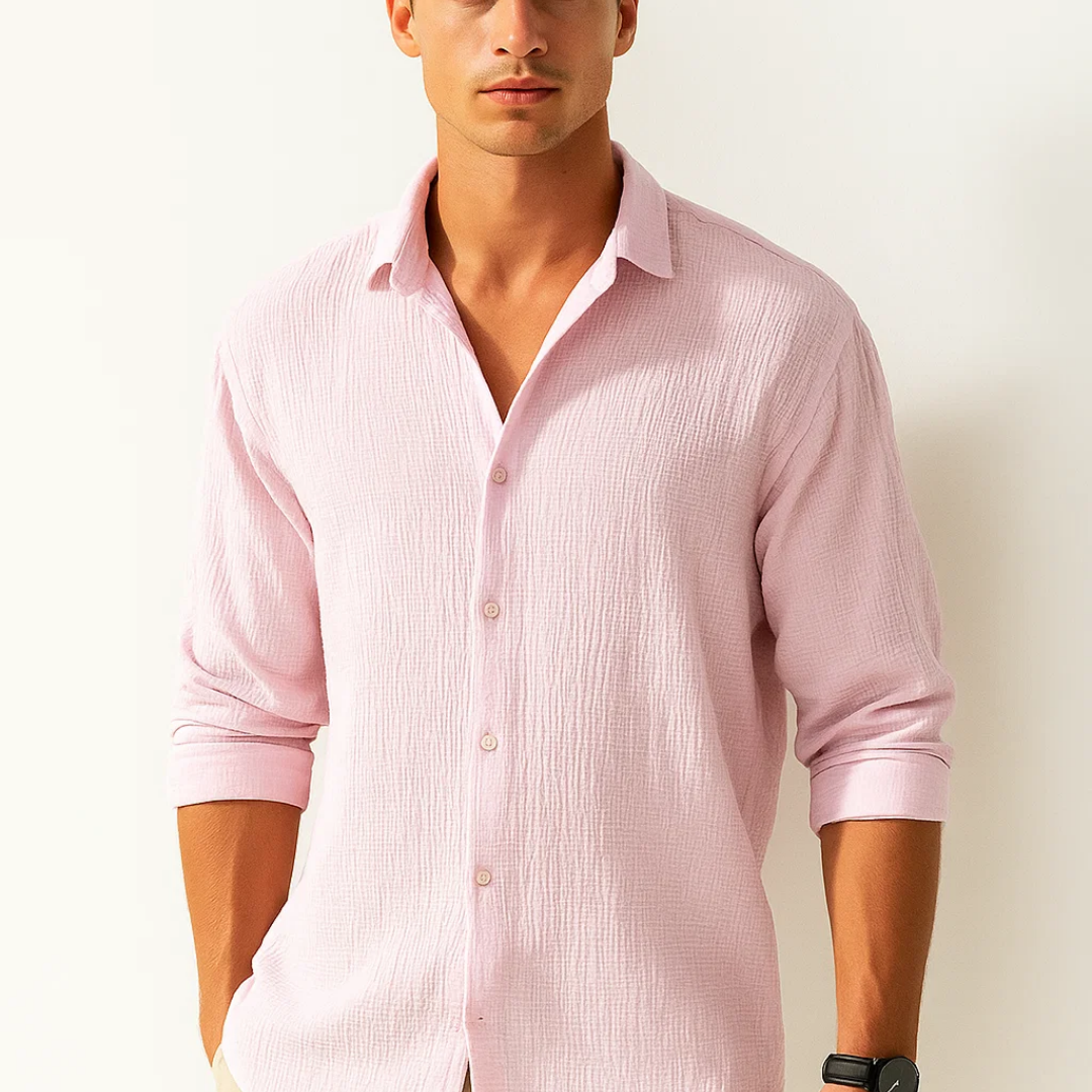 Camisa - Cuello Inteligente Botón Completo