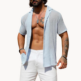 Camisa de Manga Corta - Malla Hueca