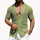Camisa de Manga Corta - Malla Hueca