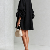 Amara - Mini Vestido Elegante con Botones Florales