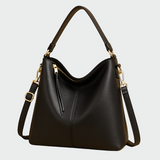 Bolsa hobo de cuero clásica