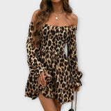 Vestido con estampado de leopardo