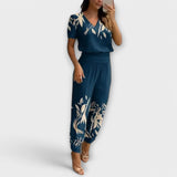 Irmelinda - Conjunto elegante de blusa y pantalones
