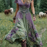 Serena - Vestido Maxi Corto Floral