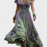 Serena - Vestido Maxi Corto Floral