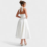 Efi - Vestido midi texturizado